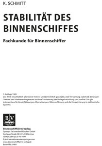 Stabilität des Binnenschiffes