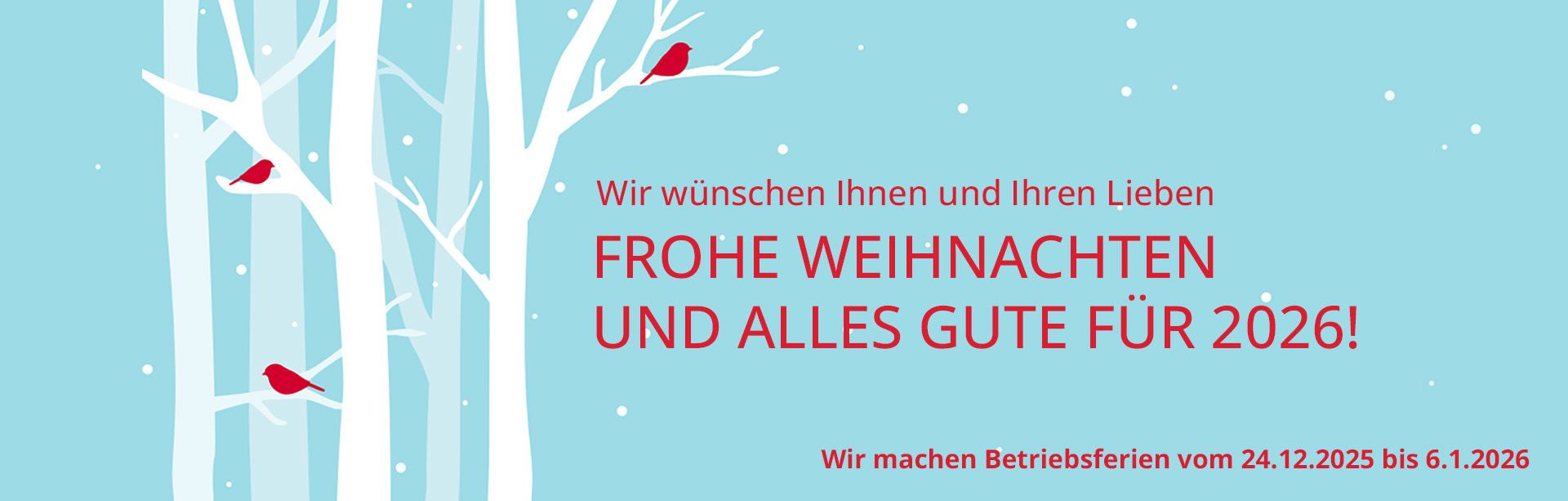 Der Verlag wünscht frohe Weihnachten